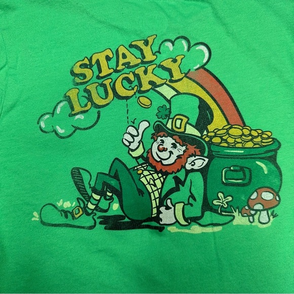 Wonder Nation St. Patrick’s Day Stay Lucky T-Shirt Green Size 7 - Picture 11 of 16